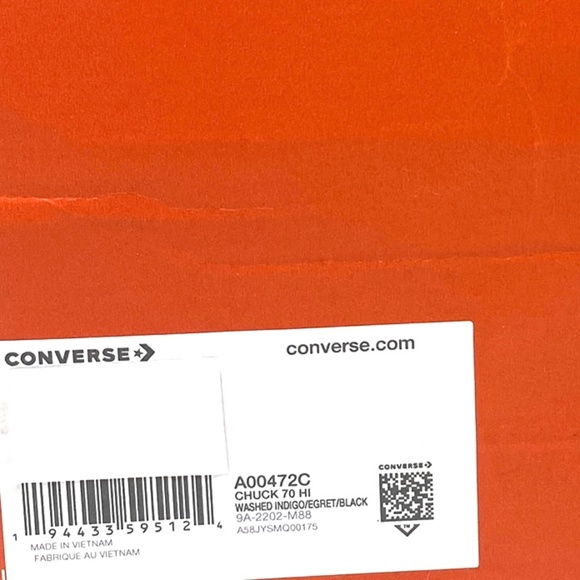 Converse Chuck 70 Shoes Skate Strip Egret Blue Casual For Men High Top A00472C - Picture 9 of 10